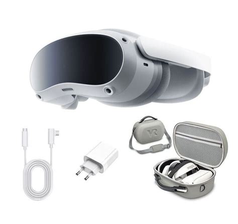 Шлем виртуальной реальности Pico 4 256Gb + кабель Oculus 5м + Зарядное ...