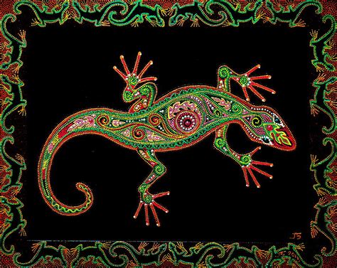 Gecko Painting by Lena Butenko - Pixels