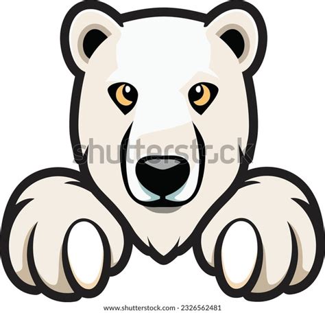 Cartoon Polar Bear Face