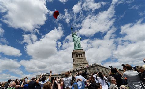 One Million Rose Petals Fall On Statue Of Liberty In D Day Tribute