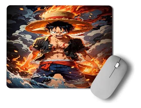 Mousepad Monkey D Luffy One Piece Anime Fuego Otaku Cuotas Sin Inter S