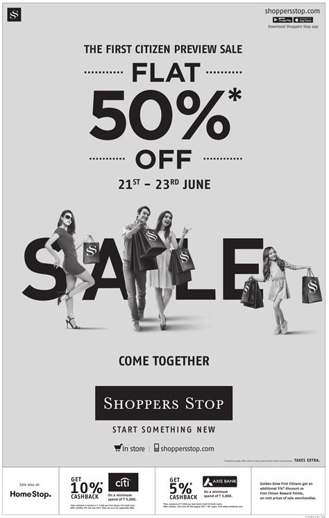 Shoppers Stop Flat 50 Ad Advert Gallery