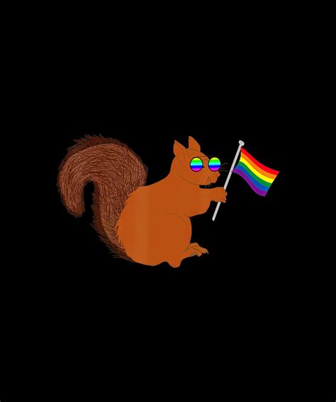 Gay Pride Squirrel Rainbow Rodent Gender LGBT Digital Art By Tinh Tran Le Thanh Fine Art America