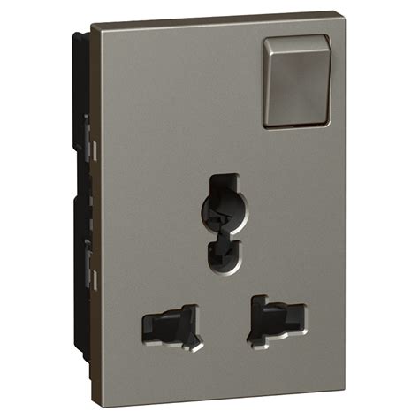 Multistandard Socket Arteor 2P E Switched Shuttered 3 Modules