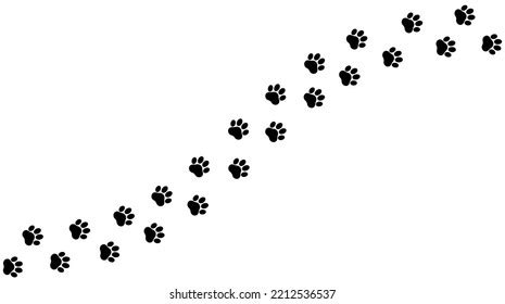 Cat Footprints Vector Cat Track Vector Stock Vector Royalty Free