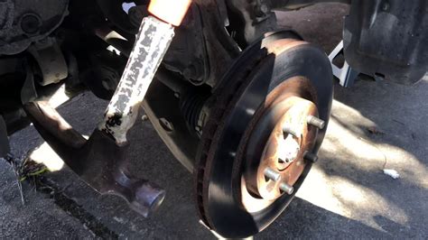 2008 ACURA MDX SH AWD BRAKE JOB REMOVING OLD ROTORS INSTALLING NEW