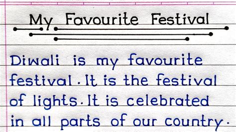 Essay On My Favourite Festival In English My Favourite Festival