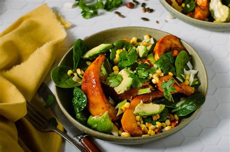 Roast Pumpkin Salad With Charred Corn Lost In Food