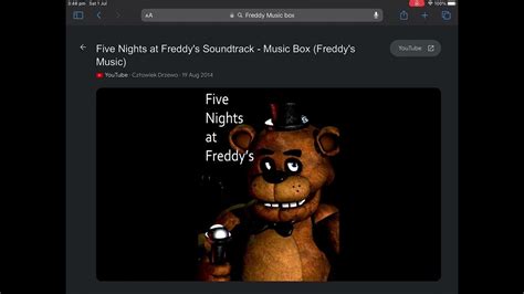 Fnaf Freddy Music Box Youtube