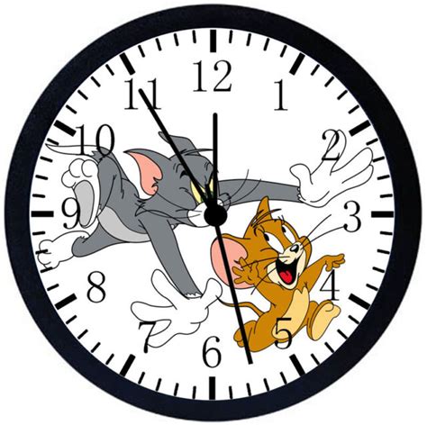 Tom And Jerry Black Frame Wall Clock For Decor Or Ts F58 For Sale Online Ebay