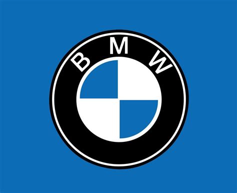 BMW Brand Logo Car Symbol Black And White Design Germany Automobile