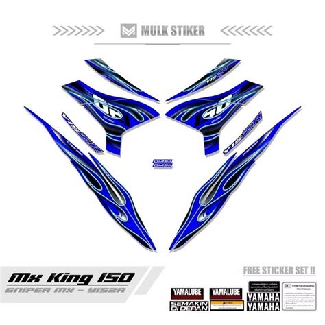 Jual STRIPING JUPITER MX KING 150 MOTIF 26 TRIBAL FIRE STICKER Y15ZR