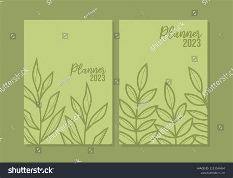 Set Green Color Book Cover Designs Stock Vector Royalty Free