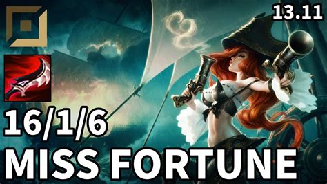 Miss Fortune Adc Vs Draven Euw Master Patch Youtube