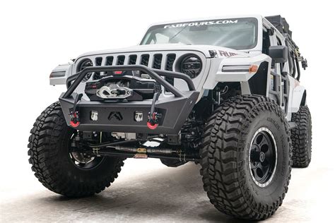 Fab Fours Front Stubby Bumper For 18 22 Jeep Wrangler Jl And Gladiator Jt Quadratec