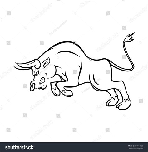 Bull Tattoo Vector Illustration Stock Vector (Royalty Free) 177041888