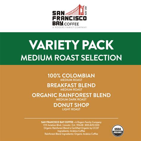 Medium Roast Coffee Pods Variety Pack Sf Bay Coffee