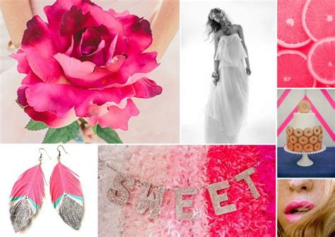 Neues Moodboard Splash Pink Pink Hochzeit Sommerhochzeit