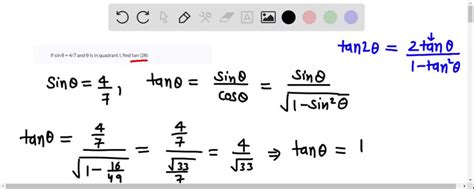 Solved Given That Tan Value Of Sin And That Angle Terminates