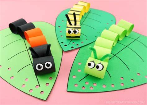 Paper Caterpillar Craft - I Heart Crafty Things