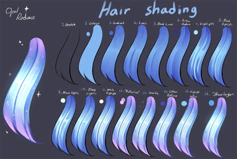 Hair Shade Tutorial By Opalradiance On Deviantart