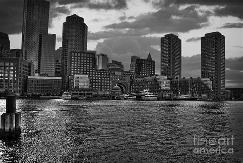 Boston Harbor Black And White Photograph By Chris Fleming Pixels