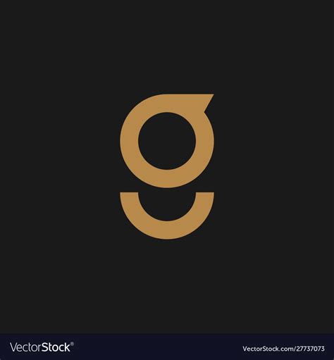 Simple Initial Letter G Logo Design Flat Vector Image