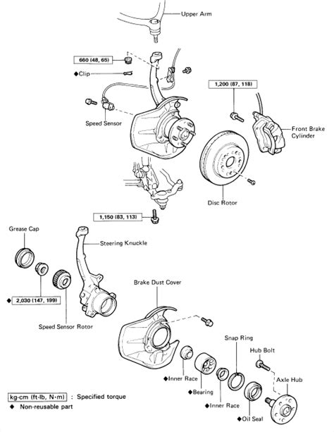 Show me the Diagram of Front Wheel Bearing and instructions on how to replace it. Thanks