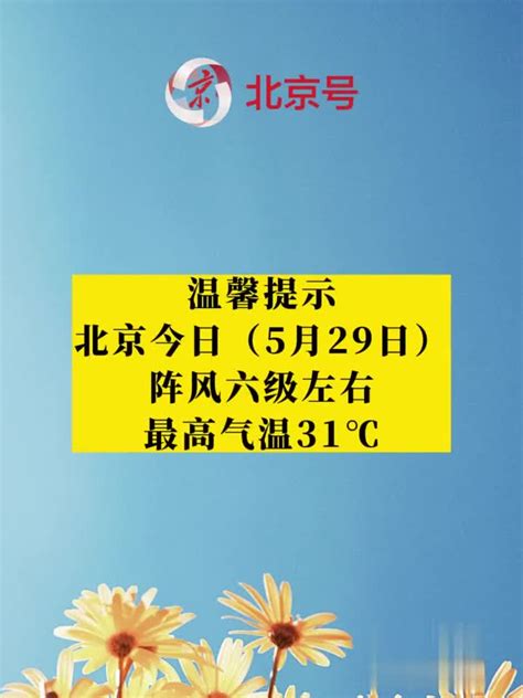 阵风六级左右！北京今天最高气温31℃，后半夜至明天有雷阵雨手机新浪网