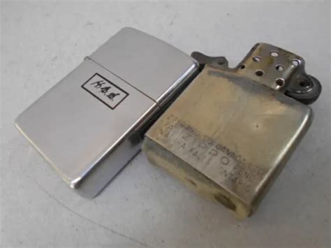 Vintage Rare Zippo Canada Patented Pat Pend Initials Engraved Oil