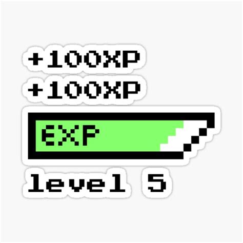 EXP Bar Sticker For Sale By Pixelstation Redbubble