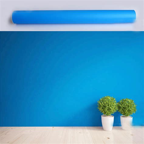 Pure Color Wallpaper Self-adhesive Wall Background Decoration Sticker ...