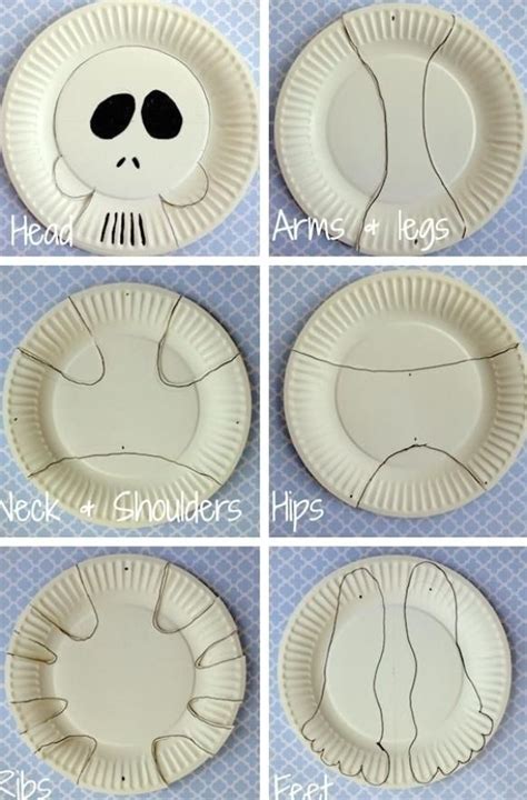 Paper Plate Skeleton Paper Plate Skeleton Christmas Decorations