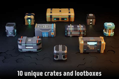 Sci Fi Crates And Lootboxes 3d Props Unity Asset Store