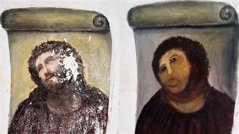 ‘Beast Jesus’ restoration of painting Ecce Homo by Cecilia Gimenez ...