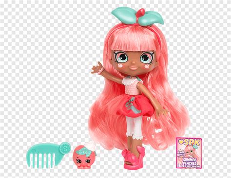 Toy Peach Doll Shopkins Smyths Toy Fictional Character Doll Png Pngegg