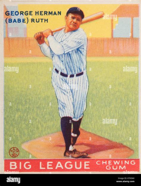 The Babe Ruth Goudey Card Is A Famous Trading Card From That Features The Legendary