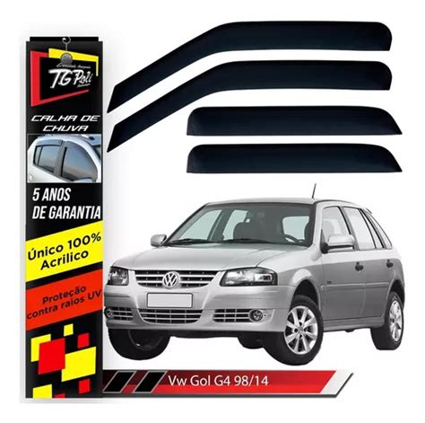 Calha Chuva Defletor Fume Acrilico Tgpoli Volkswagen Gol G