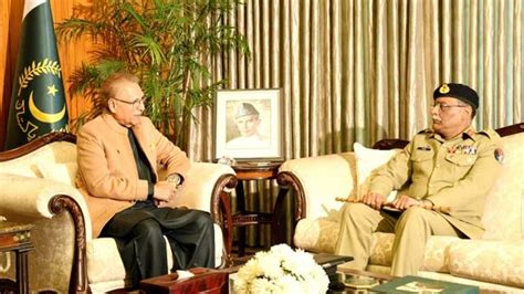 Coas Cjcsc Call On President Alvi Discuss National Security