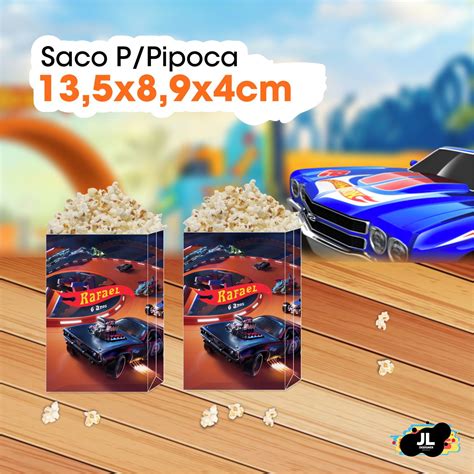 Saco de Pipoca Aniversário Hot Wheels Elo7 Produtos Especiais