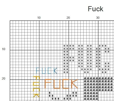Fuck Cross Stitch Pattern Funny Swear Etsy Australia