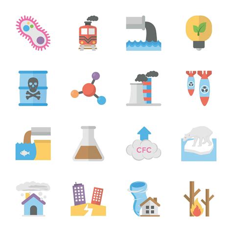 Ecology Flat Vector Icons Set 36172152 Vector Art At Vecteezy