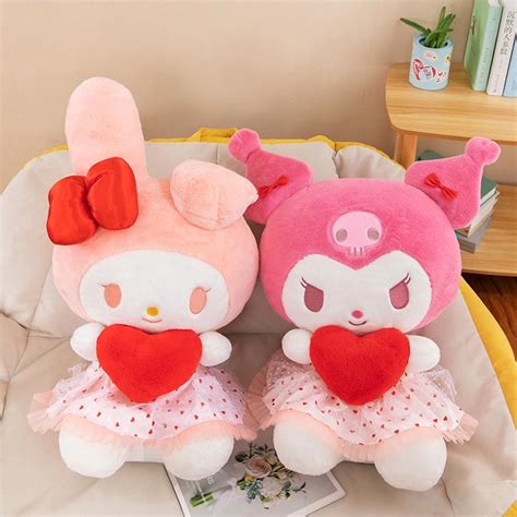 Cute Sanrio My Melody And Kuromi Soft Birthday Ts Plush Pillow Toy