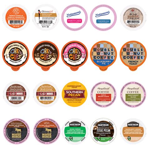 Perfect Samplers Flavored Coffee Pods Variety Pack, 20 Count for Keurig ...