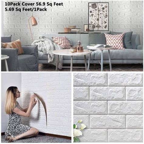 Jual Wallpaper 3D Modern Foam Batu Bata Ukuran 70 X 77 Wall Sticker