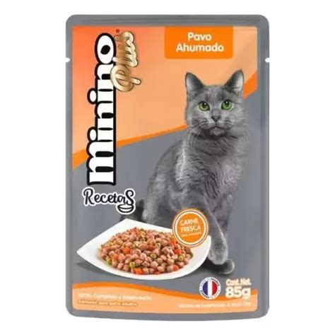 Sobres Para Gato Minino Plus Pavo Ahumado Gr C U Meses Sin Intereses