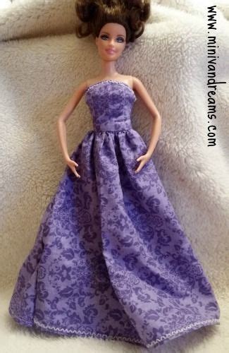 A Simple And Quick Barbie Doll Ball Gown Pattern And Tutorial From