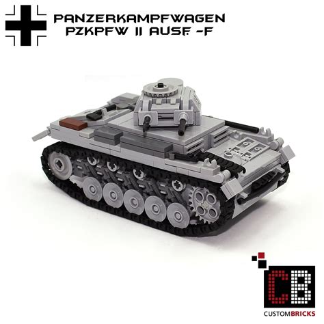 Custombricks De Lego Ww Wwii Panzer Tank Ii Ausf F Panzerkampfwagen