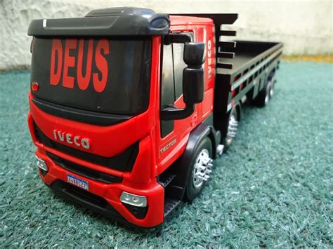 Miniatura Iveco Tector Bi Truck Qualificado Arqueada Frete Gr Tis