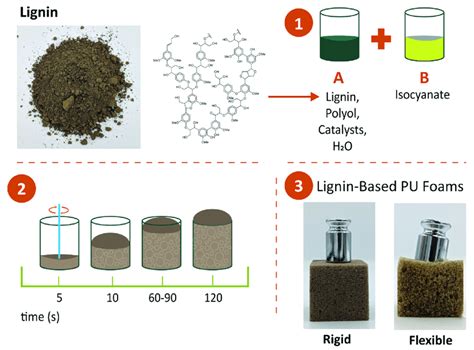 Schematic Showing Production Of Rigid And Flexible Lignin Based